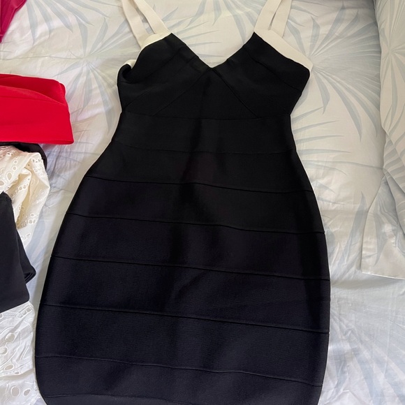 Herve leger dress Elegant Black and White Women's Dress